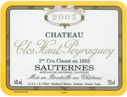 clos haut peyraguey 2003 sauternes