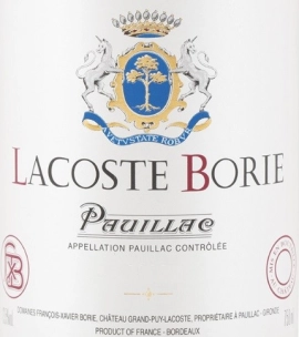 ribben Hold sammen med barbering Château Lacoste Borie 2015 - rouge Pauillac - Achat au meilleur prix