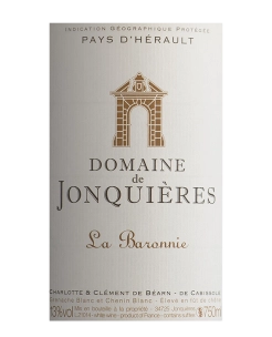 la baronnie blanc 2018 chateau de jonquieres igp herault
