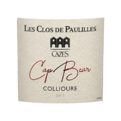 Les Clos de Paulilles Cap Bear Rouge 2019 collioure