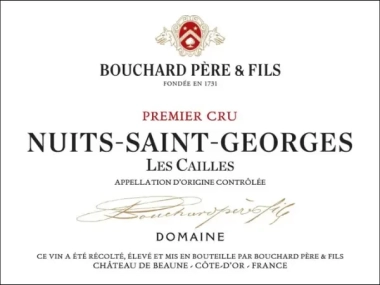 Bouchard Pere & Fils Nuits Saint Georges 1er cru Les Cailles 2016 nuits saint georges