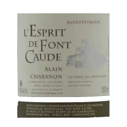 l esprit de font caude 2019 domaine alain chabanon languedoc montpeyroux
